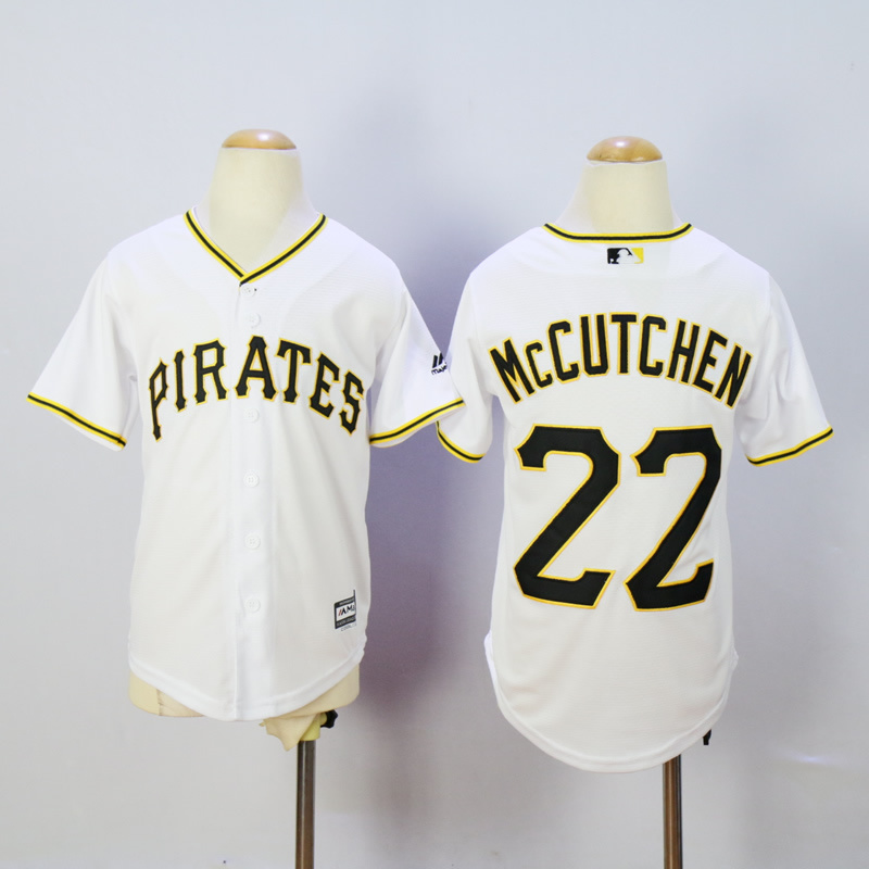 Youth Pittsburgh Pirates #22 Mccutchen White MLB Jerseys->pittsburgh pirates->MLB Jersey